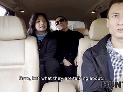 Scarlett A. Alexis gets unfucked while her cuckold partner watches in disbelief