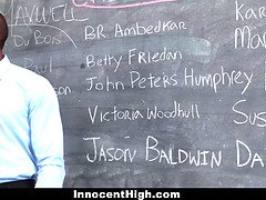 Watch adorable teen Blonde Odette Delacroix deepthroat BBC teacher isiah Maxwell's hard cock