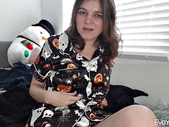 Satin Halloween Pyjamas Naked Try On