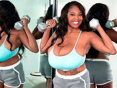 Gorda, Culo grande, Tetas grandes, Negro, Abierta, Pajear, Masturbación, Estriptis