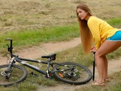 Kont, Bruinharig, Schattig, Handbeurt, Buiten, Geschoren, Tiener, Tieten likken