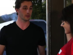 Amerikaans, Lieveling, Bruinharig, Sperma in gezicht, Buiten, Kut duiken, Verleid, Kort haar