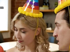 Blond, Dichtbij, Man die toekijkt, Handbeurt, Hd, Kut duiken, Tatoeage, Tiener