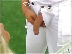 Vivian Schmitt gets her asshole rammed by her tennis coach outdoors