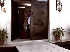 Grote mammen, Bruinharig, Rondborstig, Diep in de keel, Lul, Hd, Orgasme, Trio