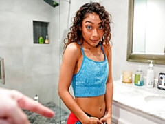 Schwarz, Blasen, Braunhaarige, Interrassisch, Masturbation, Dürr, Jungendliche (18+), Titten