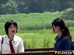 Asiático, Fetiche, Japonés, Al aire libre, Realidad, Estudiante, Uniforme, Voyeur