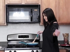 Cooking dinner can be way harder with a dick in your ass