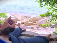 Amateur, Plage, Couple, Tir de sperme, Érotique, Hd, Massage, De plein air