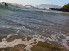 Strand, Blasen, Freundin, Behaart, Öffentlich, Muschi, Dusche, Nass