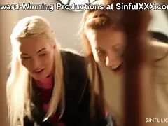 Schönheit, Blasen, Hd, Lecken, Muschi, Titten