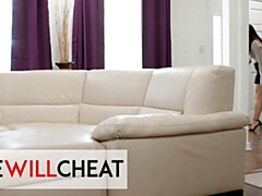 In den arsch, Arsch, Grosser schwanz, Braunhaarige, Betrug, Hd, Muschi, Ehefrau