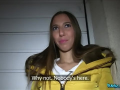 Shy Brunette Fucks for Cash