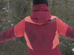 Vingeren, Vriendin, Lesbisch, Masturbatie, Buiten, Kut duiken, Douche, Nat