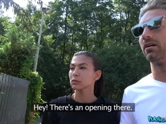 Amateur, Couple, Tir de sperme, En levrette, De plein air, Pov, Public, Chatte