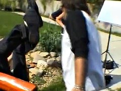 Gros seins, Hard, De plein air, Plan cul à trois