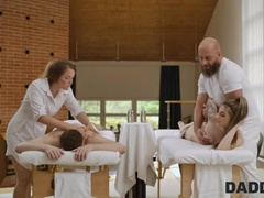 Bruinharig, Bedriegen, Tsjechisch, Europees, Masseren, Kut duiken, Geschoren, Tiener