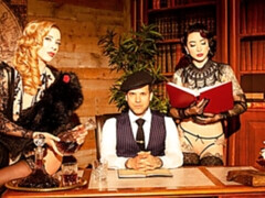 Leie, Grosser schwanz, Blasen, Hundestellung, Frau frau mann, Dürr, Jungendliche (18+), Flotter dreier