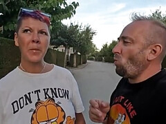 Amateur Couple Shares Cum Cube with 10 Loads on Street