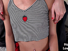 Sperma shot, Sperma in gezicht, Handbeurt, Masturbatie, Klein, Gezichtspunt, Tiener, Trio