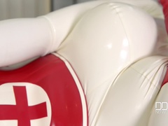 Kont, Grote mammen, Fetisj, Vingeren, Inshuiven, Latex, Orgasme, Geschoren