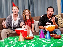 Grote lul, Pijpbeurt, Hondjeshouding, Natuurlijke tieten, Kort haar, Mager, Tiener, Tieten likken