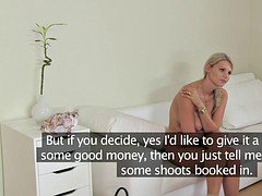 Curvy casted brit ballsucking her agent