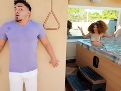 Culo, Negro, Mamada, Atrapados, Estilo perrito, Peludo, Al aire libre, Voyeur