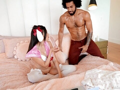 Cute Asian girl warms up with her favorite sex toy before getting laid