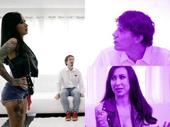 Kai Jaxon, Lana Bunnz & Cassie Lenoir get naughty with stepson in dorm