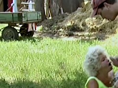 Lécher le cul, Blonde, Allemand, Mamie, Hard, De plein air