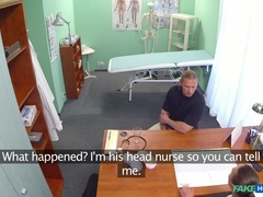 Amateur, Sucer une bite, Léchez, Infirmière, Bureau, Nénés, Uniforme, Voyeur