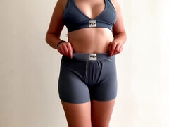 Leie, Grosser arsch, Grosse titten, Britisch, Braunhaarige, Fett, Fetisch, Tanga