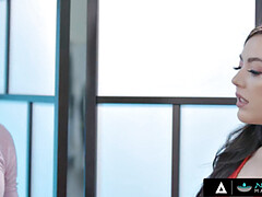 NURU MASSAGE - Naughty Boss Reagan Foxx Asks Assistant To Fuck New Masseuse FULL SCENE