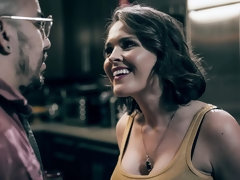 Big-boobed brunette Krissy Lynn impaled in the cowgirl pose