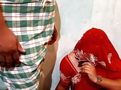 Desi Bhabhi in Red Saree Demands Deep Throat for Devar's Big Cock - Hindi Dirty Talk