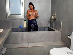 Amerikaans, Kont, Badkamer, Gevangen, Sperma, Masturbatie, Geschoren, Douche