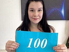 Beautiful brunette with shaved pussy Izzy Dark likes hard sex