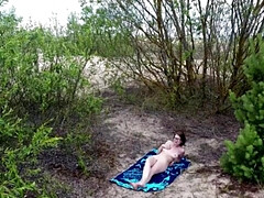 Lieveling, Strand, Bruinharig, Hd, Naakt, Orgasme, Realiteit, Alleen