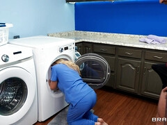 Scott Nails tries to keep his nurse GF, Danielle Renae, in bed a little longer for a hot morning fuck, but she's already late for work. As she ge