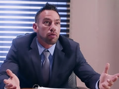 Felicity Feline fucks her boss for a pay raise