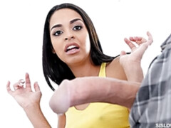 Cul, Noire, Sucer une bite, Branlette thaïlandaise, Fille latino, Piscine, Pov, Adolescente