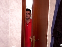 浴室, 手コキする, ハードコア, 淫乱熟女, オマンコ, シャワー, ヤリマン, 濡れ