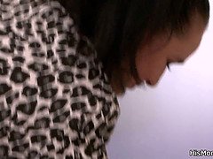 Guy leaves and she have fun with his lesbian mom