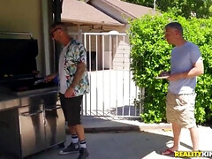 Gorda, Morena, Tetona, Ébano, Interracial, Al aire libre, Realidad, Trio