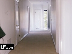 Mylf busty stepdaughter and her tiny stepdaughter scissor together to reach orgasm