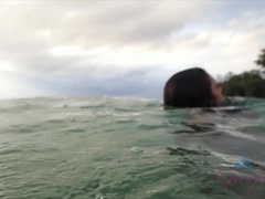 Strand, Blasen, Freundin, Nackt, Piercing, Pov, Öffentlich, Titten