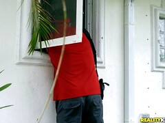 Dark-haired mom Audrey Miles gets fucked all over the house