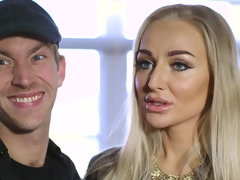 Beautiful blonde got cum on her face