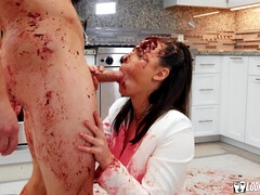 Cul, Nana, Brunette brune, Nourriture, Cuisine, Huilée, Réalité, Tatouage